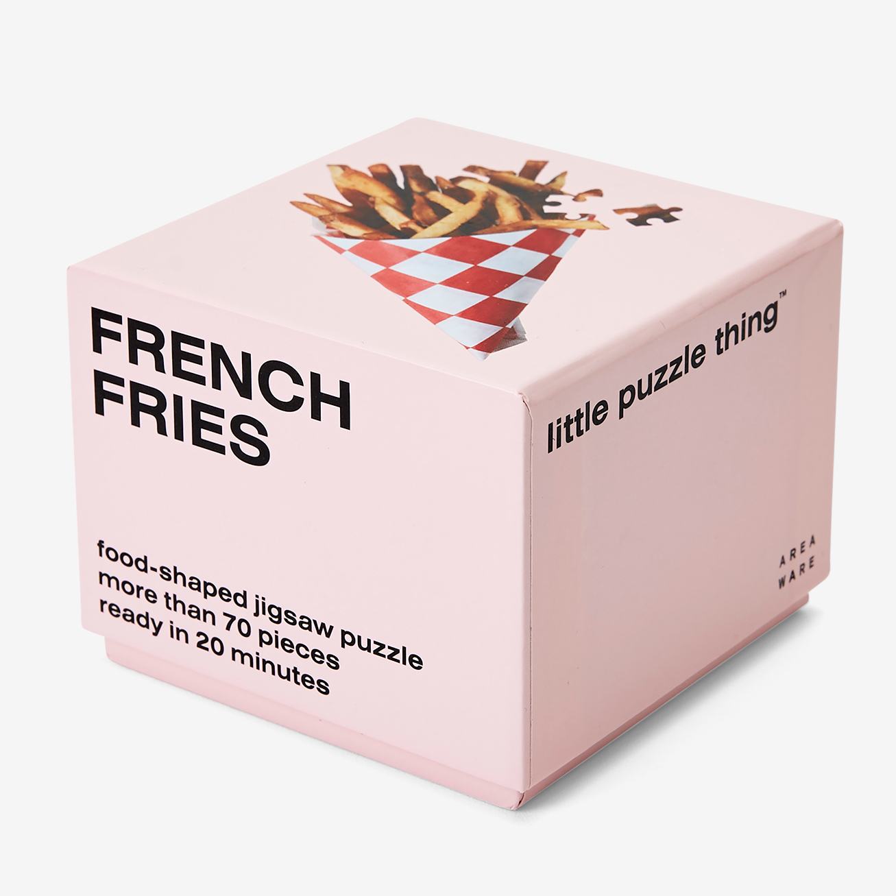 areaware little puzzle thing french fries - miniature food-shaped jigsaw puzzle