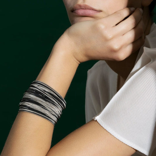 la mollla - sel & poivre black bracelet medium