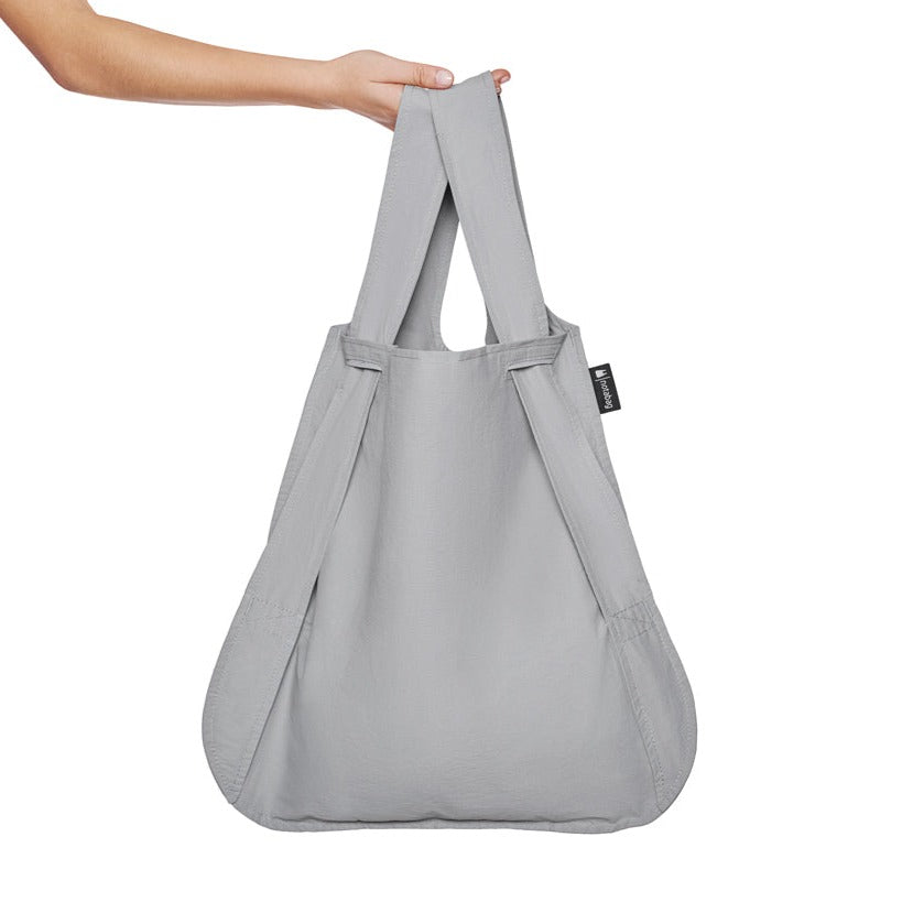 Notabag original grey foldable bag and backpack