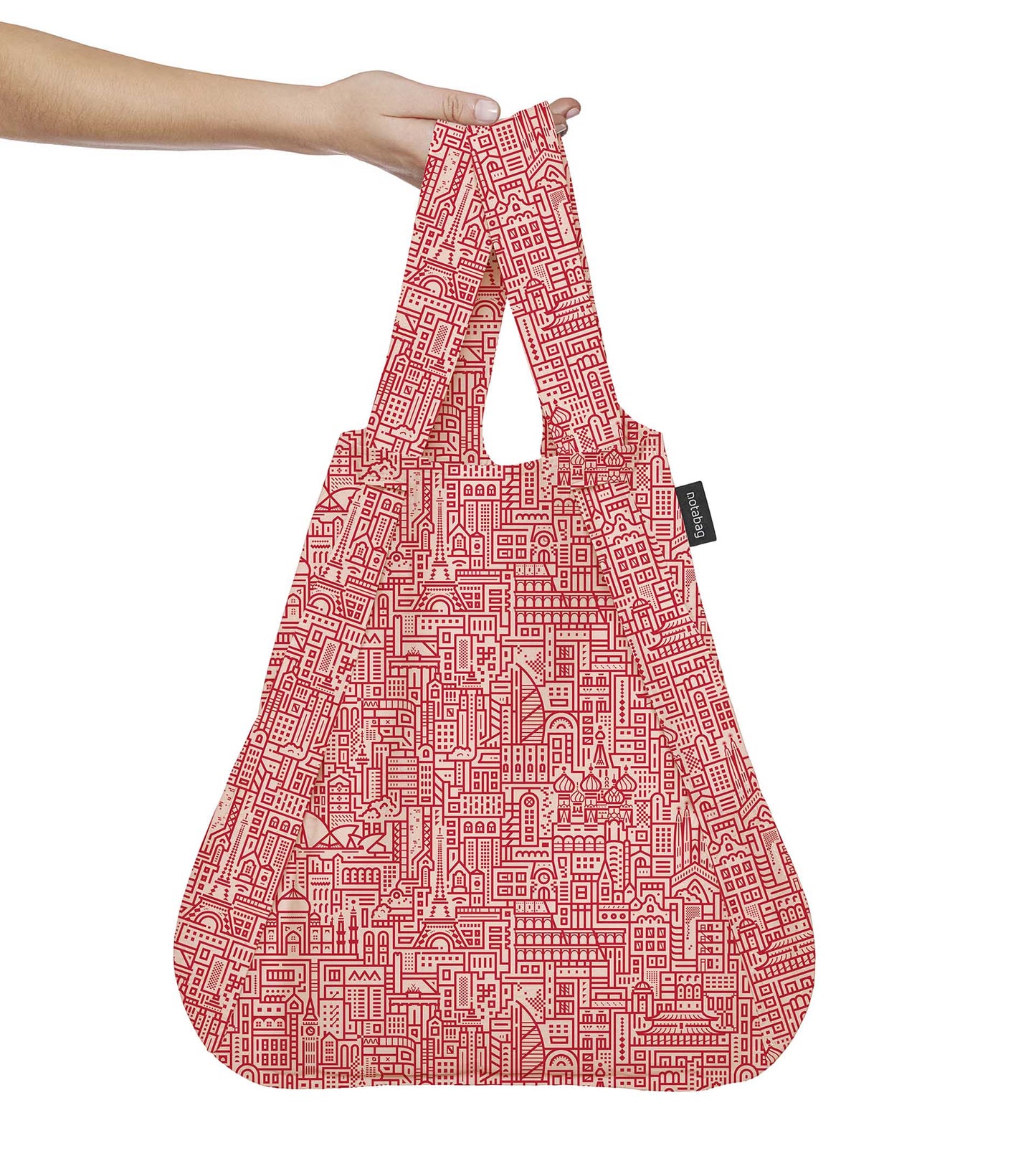 Notabag - Sac à dos et sac à main - Édition spéciale - Hello World - rose rouge