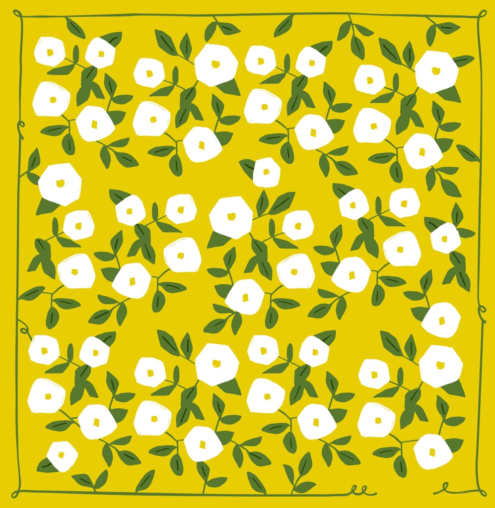 Furoshiki Textiles - Hirugao yellow
