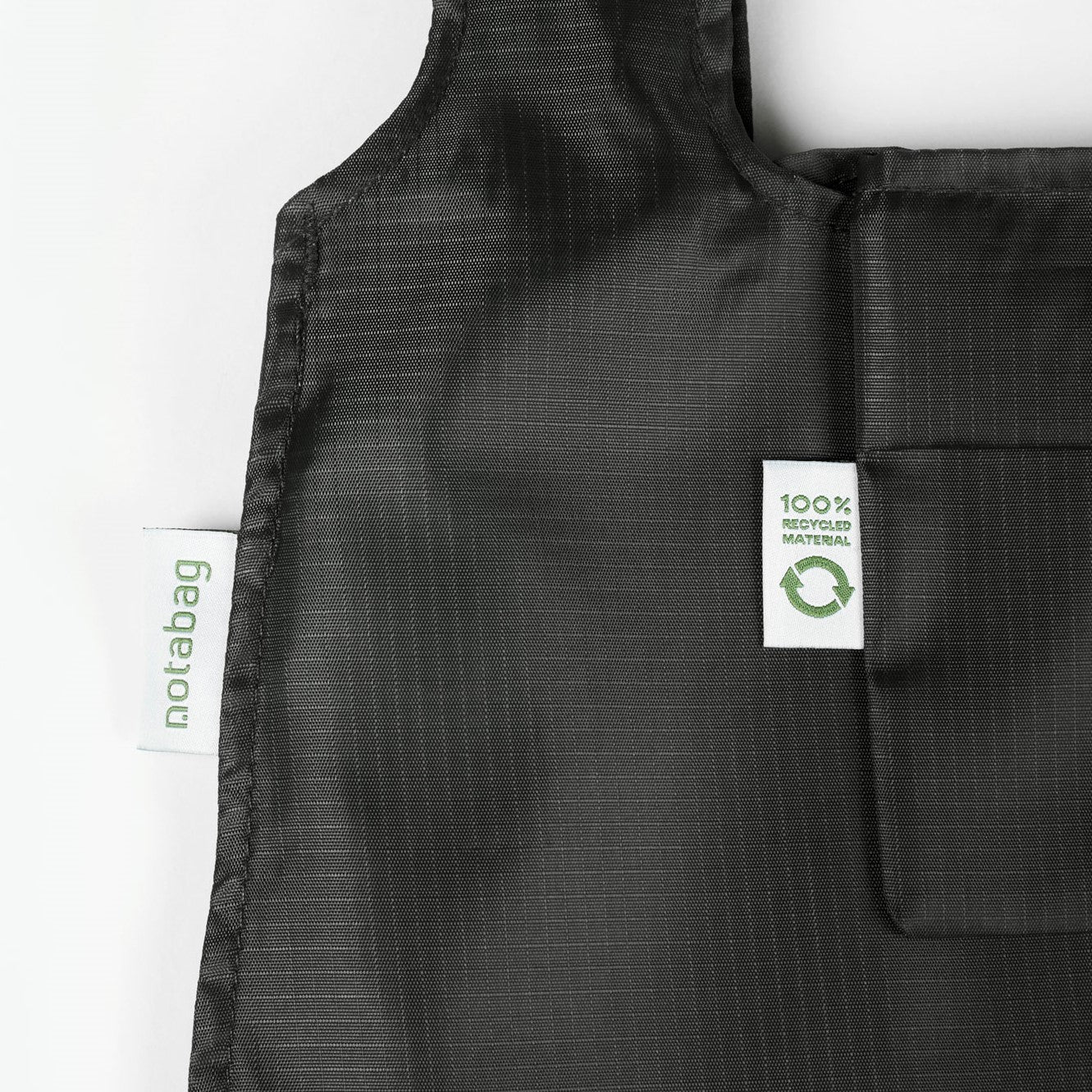 Notabag - Faltbare Rucksacktasche - Recycled Collection - Schwarz