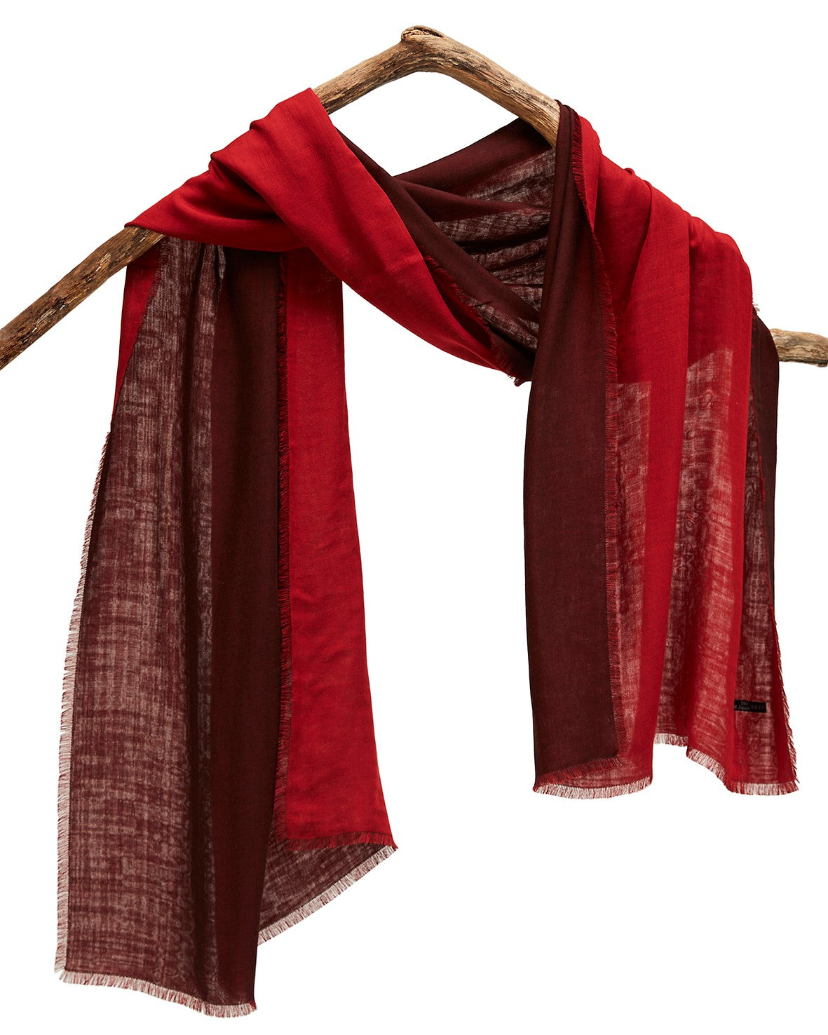 Marumasu - tencel scarve - red & grey