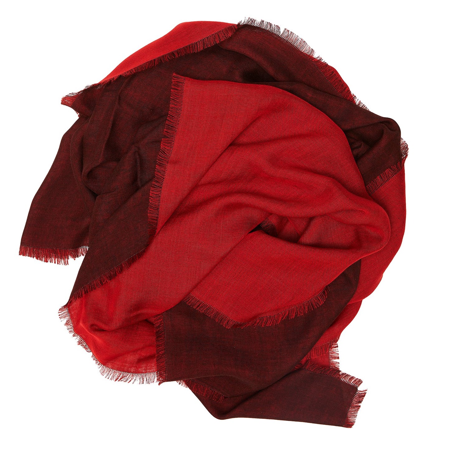 Marumasu - écharpe en tencel - rouge et gris