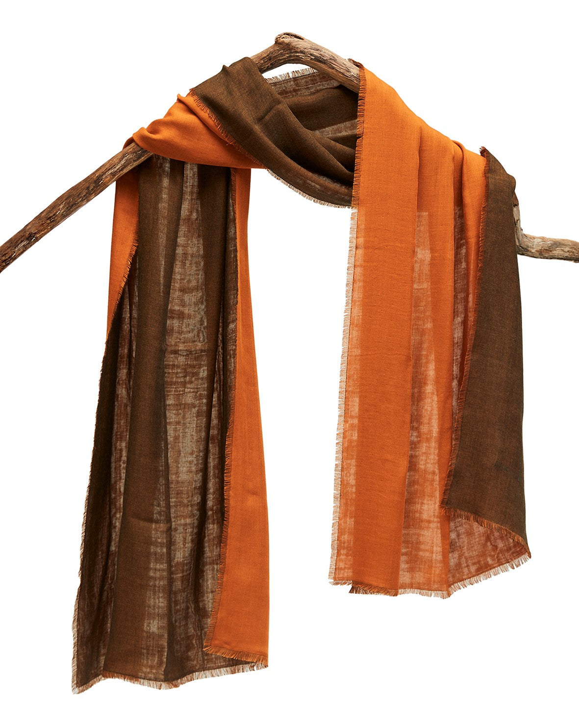 Marumasu - écharpe en tencel - topaze et brun