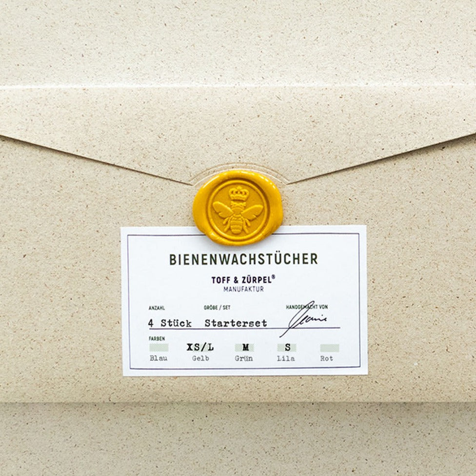 Toff &amp; Zürpel Manufaktur - Enveloppe de cire d'abeille - Moyenne et grande taille