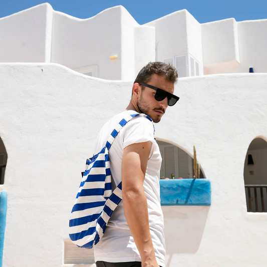Notabag - Backpack & Handbag - Stripes - marine