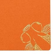 Yamazakura - Cashico - mini-carte gaufrée avec impression à la feuille d'or - poisson doré