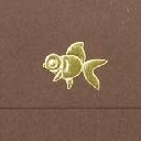 Yamazakura - Cashico - mini-carte gaufrée avec impression à la feuille d'or - poisson doré