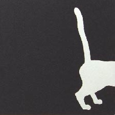 Yamazakura - Cashico - geprägte Karte - schwarze Katze
