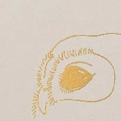 Yamazakura - Cashico - carte gaufrée avec impression à la feuille d'or - hibou