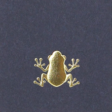 Yamazakura - Cashico - embossed mini card with gold foil printing - frog