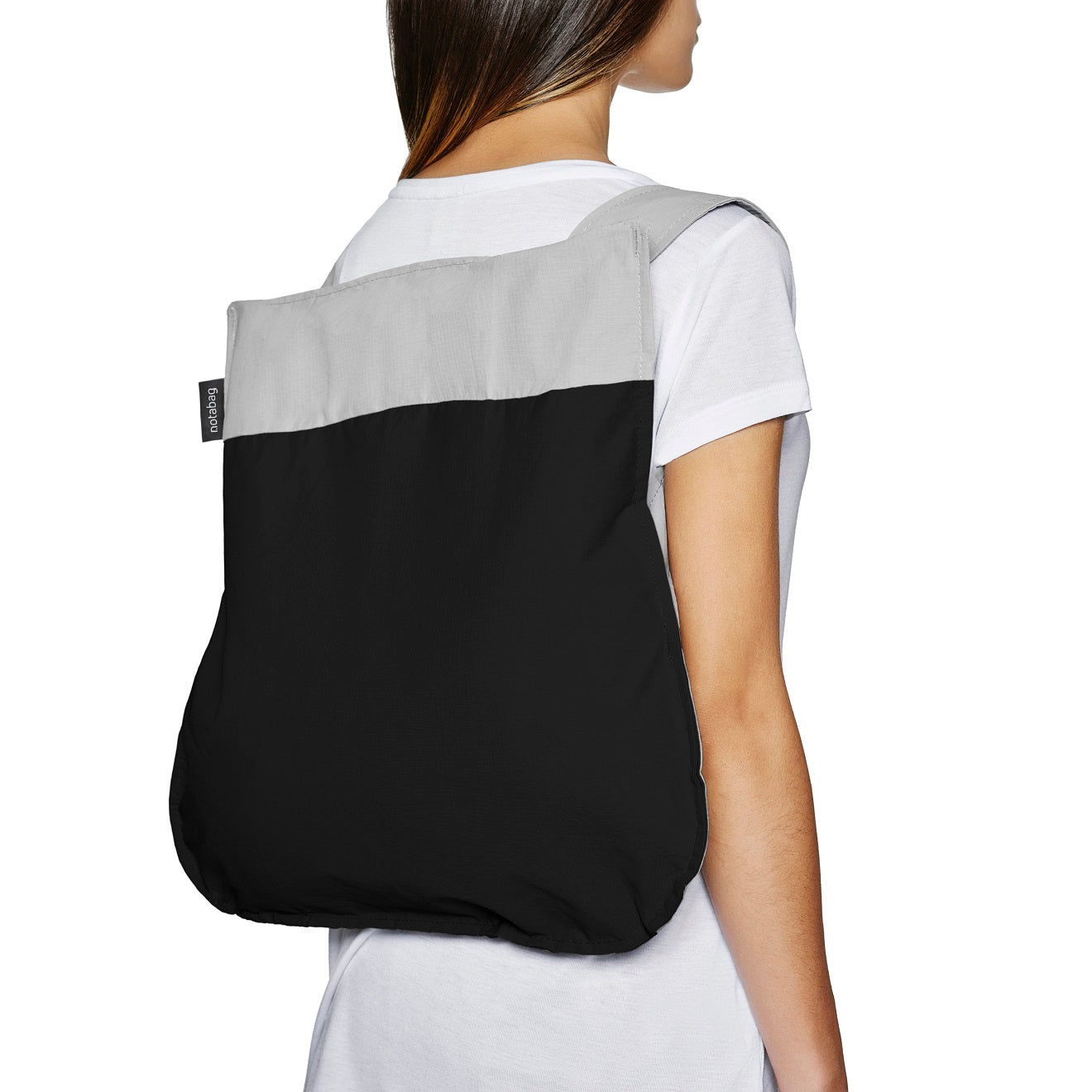 Notabag - Faltbare Rucksacktasche - Reflektierende Kollektion - schwarz