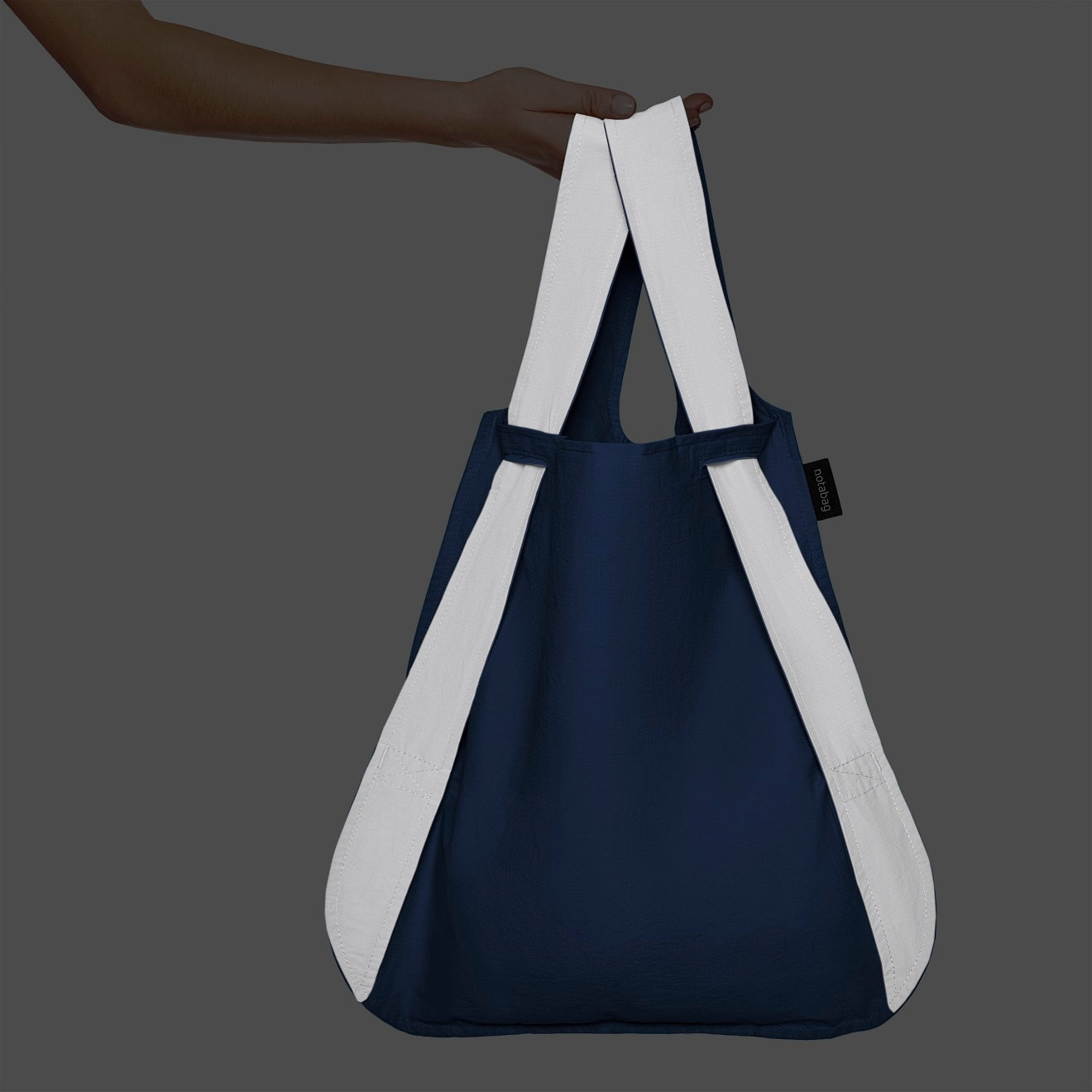 Notabag -  Faltbare Rucksacktasche - Reflektierende Kollektion - blau