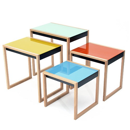 Bauhaus classic - set of 4 nesting tables designed by Josef Albers