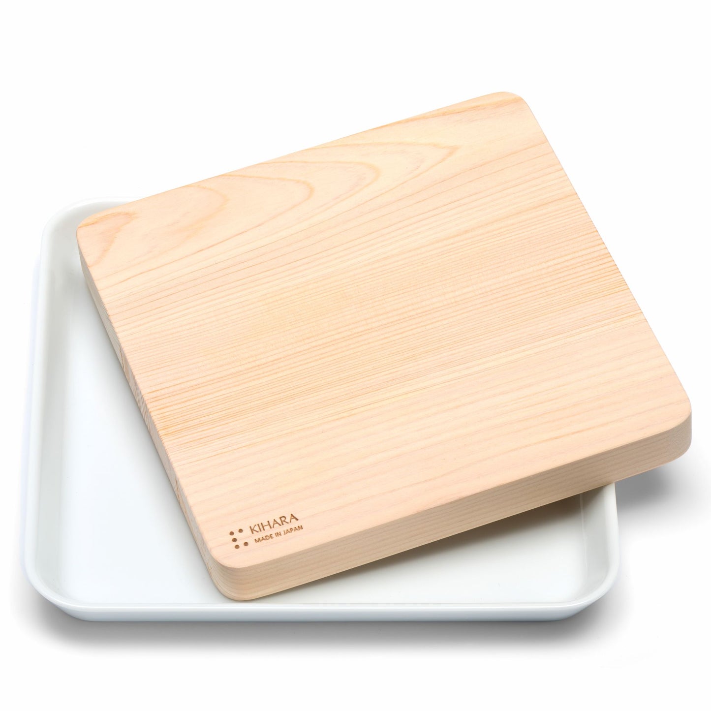 Kihara - Sitaku - Hinoki cutting board with porcelain plate