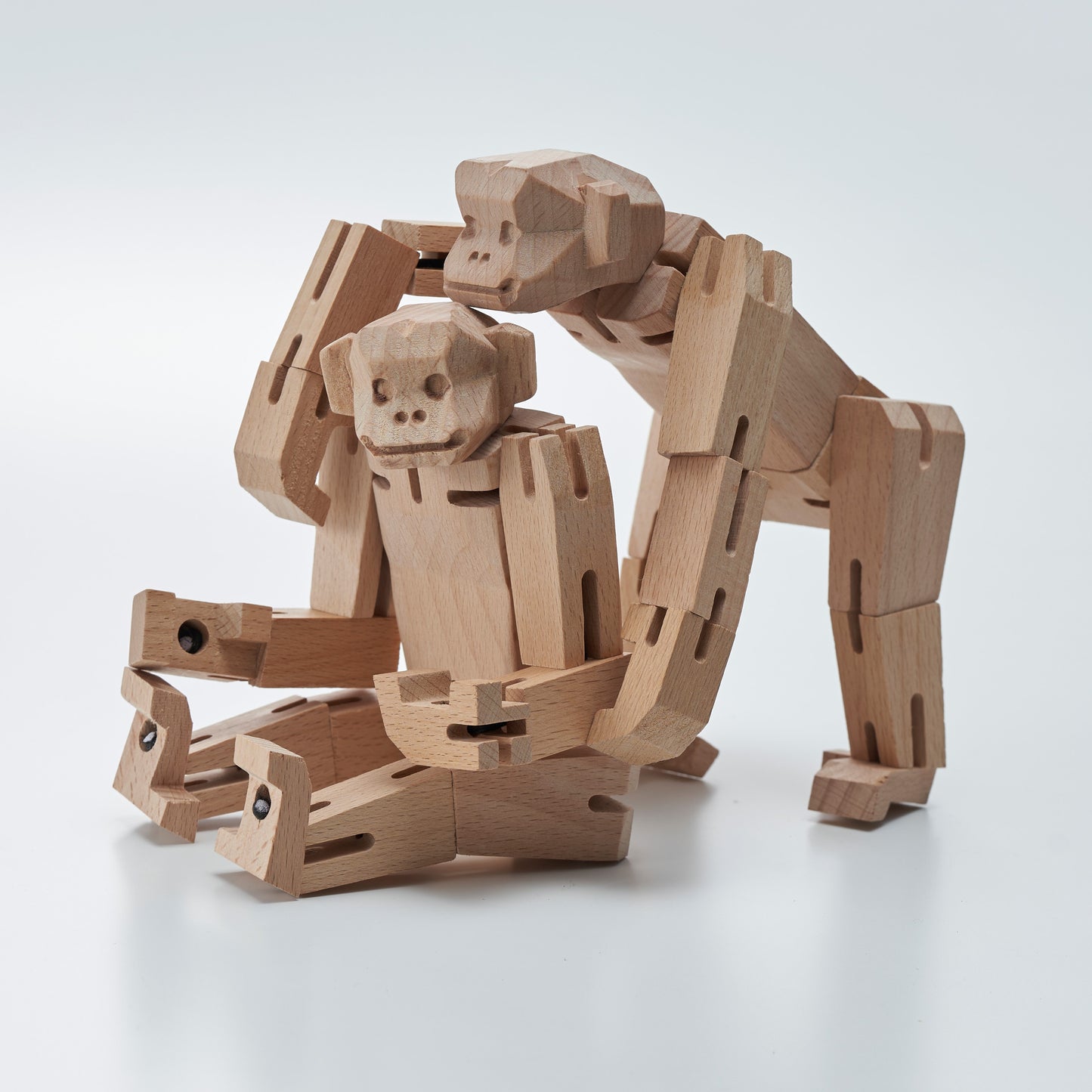 Morphits - Yoshiaki Ito - Quaderförmiger Affe aus Holz