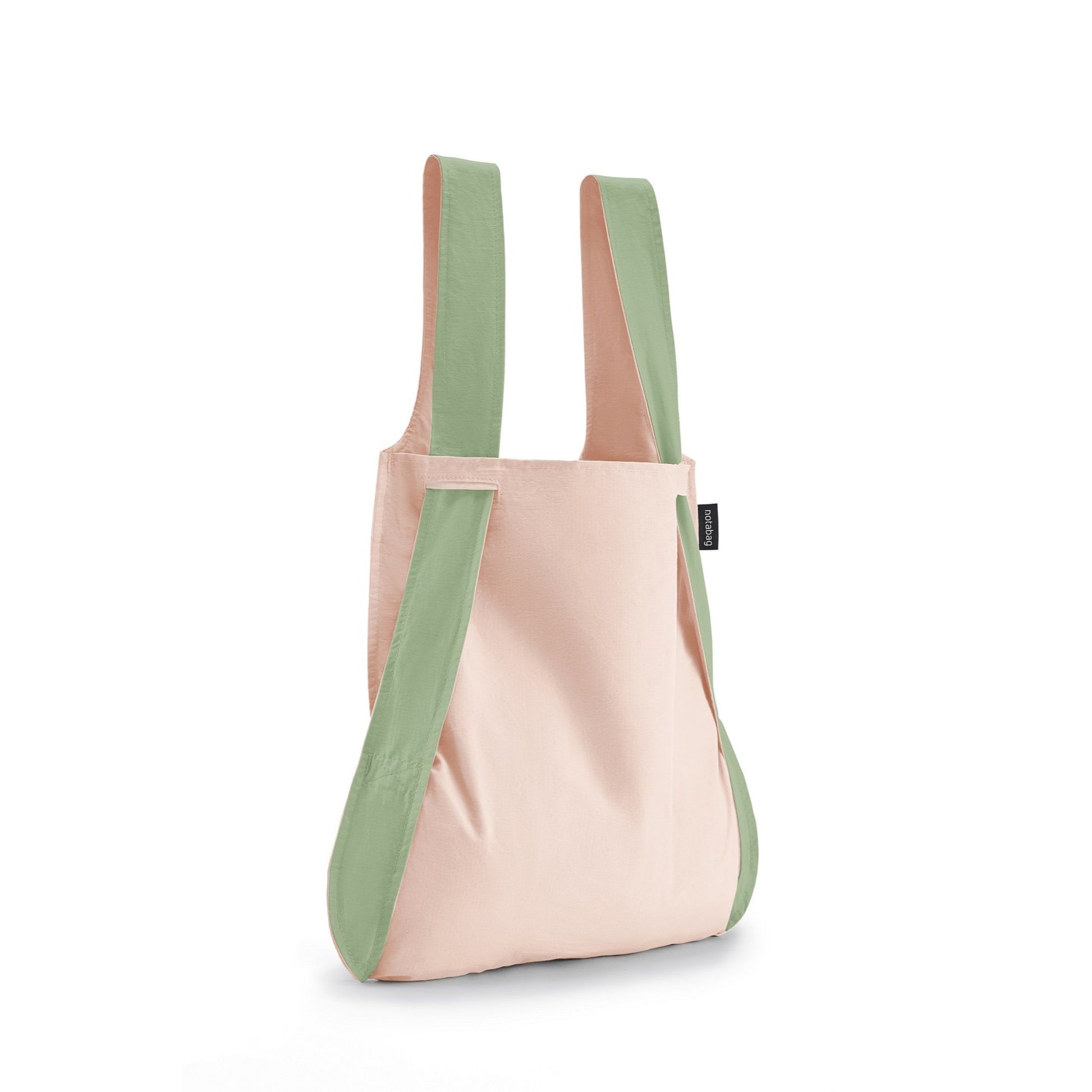 Notabag original olive rose foldable bag and backpack