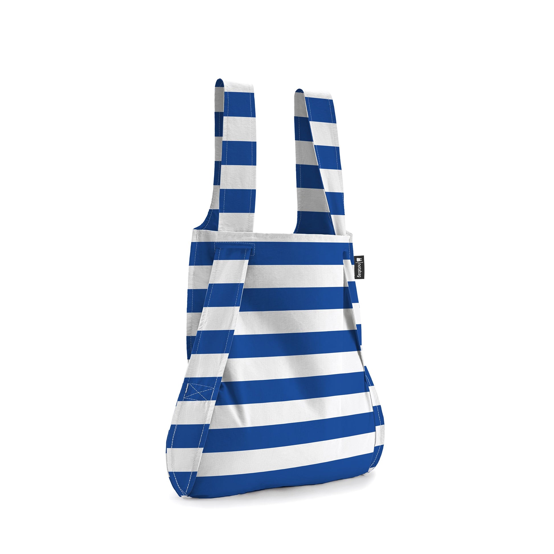 Foldable backpack marine stripes from Notabag